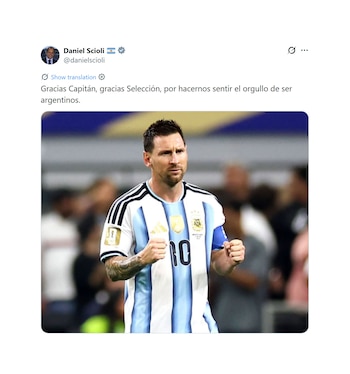 Tuit politicos argentina messi mundial