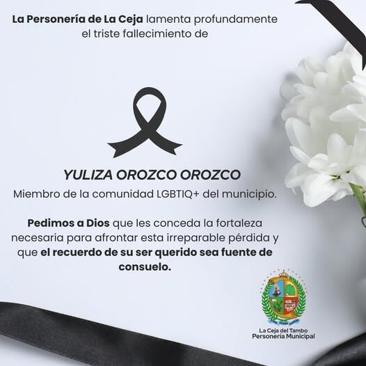 La mujer había sido reportada como desaparecida por sus familiares - crédito Personería de La Ceja/Facebook