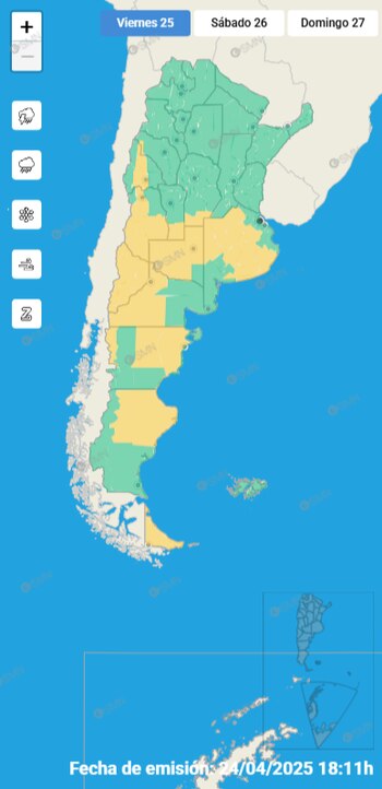 Alertas por tormentas en 12