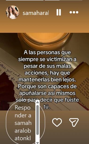 Mensaje de Samahara Lobatón tras ruptura. IG