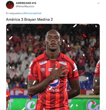 Memes del partido entre Millonarios y América (Liga BetPlay 2022-1, fecha 14). Captura de pantalla