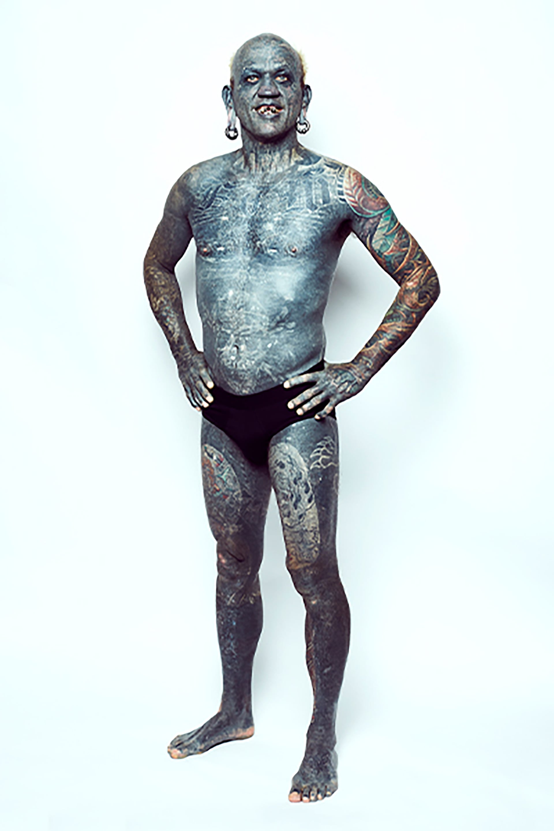 Lucky Diamond Rich conserva el récord Guinness de mayor cobertura total de tatuajes, mientras Jeremy Schofield lidera la categoría por capas de tinta superpuestas (Créditos: Guinness World Records)
