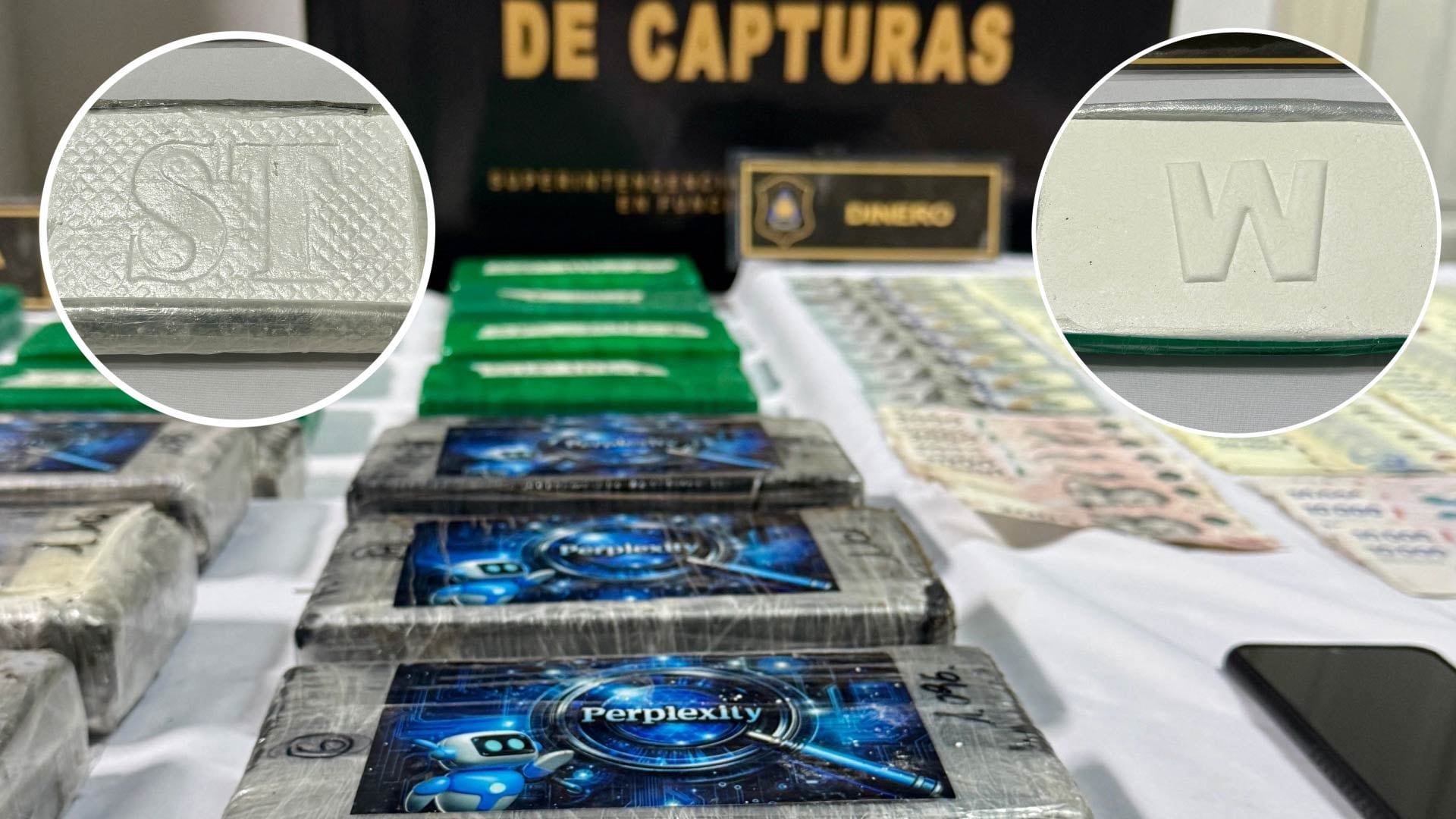 Cocaína de la W y ST en Villa Luzuriaga