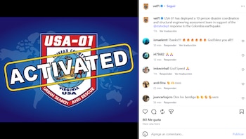 La decisión oficial de aceptar solo rescatistas estadounidenses ha generado debate y críticas en sectores nacionales e internacionales - crédito Fairfax County Urban Search and Rescue / Instagram