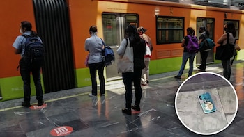 Un usuario del Metro la