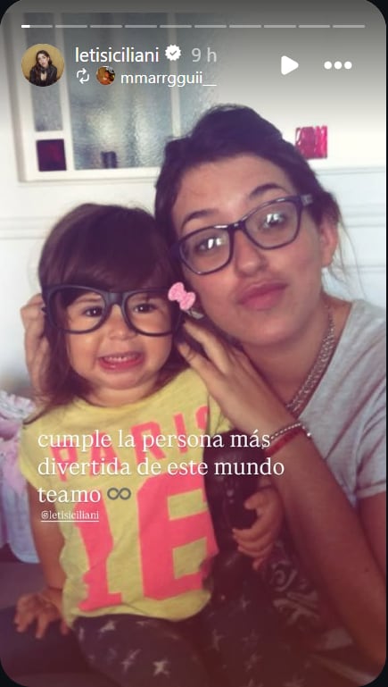 Margarita, la hija de Griselda y Adrián Suar, saludó a su tía con una tierna foto retro