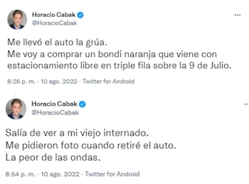El enojo de Horacio Cabak