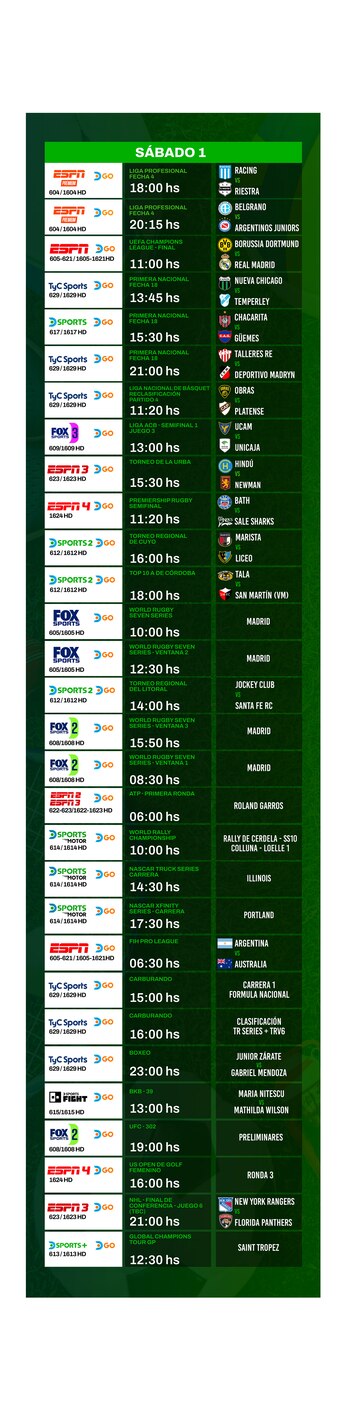 Agenda deportiva