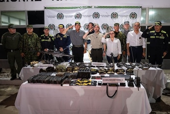 La Policía incautó un fusil Barrett .50 que Los Pachenca tenían para atacar helicópteros y detener vehículos blindados durante el más reciente operativo antinarcóticos contra el grupo - crédito @mindefensa/X