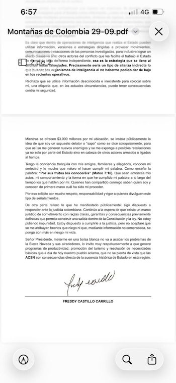 Castillo alegó que las publicaciones en redes sociales lo exponen frente a personas que podrían considerarlo un enemigo - crédito Fredy Castillo