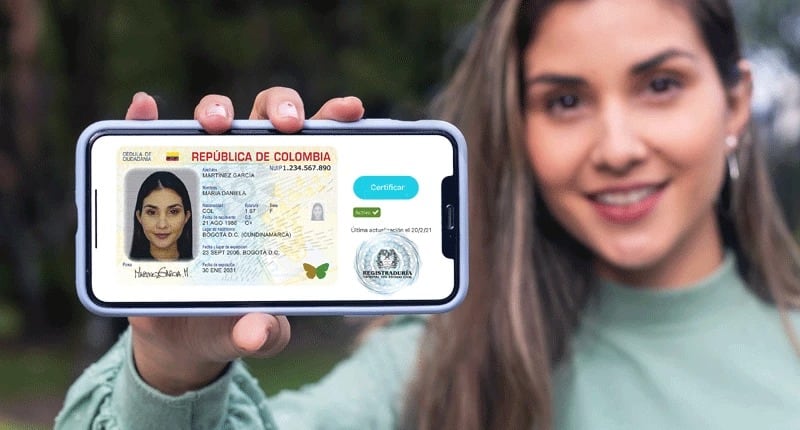 Cédula digital colombiana - crédito Registraduría Nacional del Estado Civil