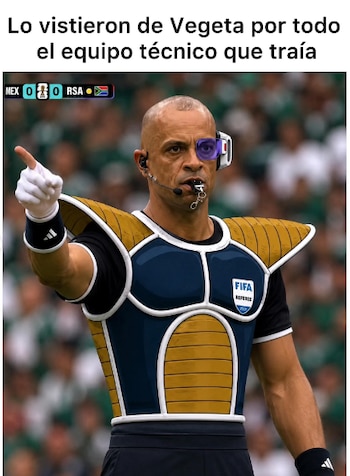 Los mejores memes que dejó el equipamiento tecnológico del árbitro en el Mundial 2026.