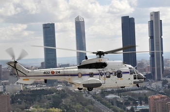 Uno de los helicópteros del