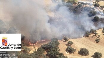 Incendios- Un incendio forestal de gravedad 1 en Casavieja (Ávila) moviliza a una veintena de medios aéreos y terrestres