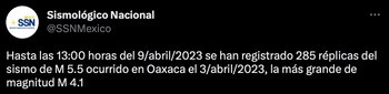 El SSN anunció las replicas