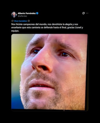 Los mensajes del arco político tras la derrota de la selección argentina ante España en la final del Mundial