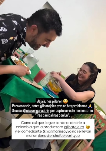 El comediante aseguró que no tiene ningún inconveniente con la actriz - crédito Iván Marín / Instagram