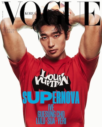 El futbolista integra prendas de Louis Vuitton y participa en editoriales de Vogue Korea