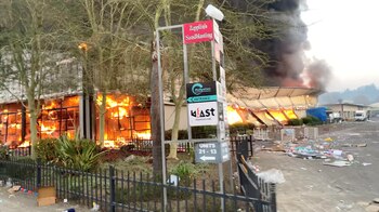 Incendio en un centro comercial