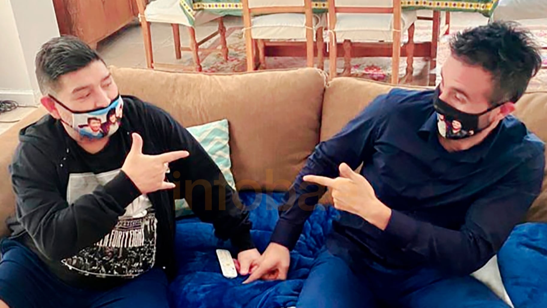 Diego Maradona con Leopoldo Luque