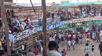 El colapso del palco de