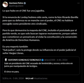 Petro ya había sido ordenado