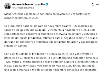 Germán Bahamon, gerente de la