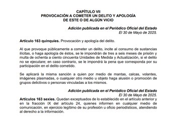 Posibles sanciones. (Captura de pantalla)