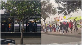 Los usuarios se aglomeraron en las estaciones y otros debieron dirigirse a sus lugares de trabajo a pie. Fotos: Twitter (@LuisDeLaPeJ / @anmamupe)