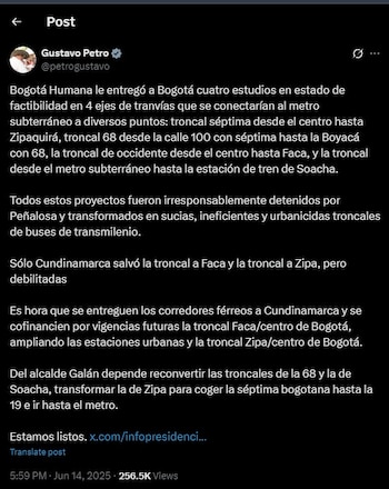 Gustavo Petro dijo que como