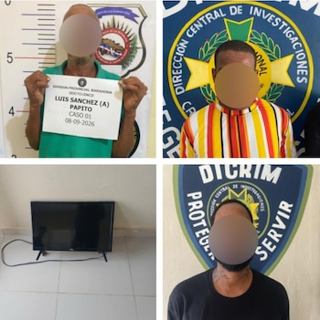 La Policía Nacional informó la detención de diez personas en Barahona por homicidio, violencia intrafamiliar, drogas, robos, asaltos y estafa durante operativos de las últimas 24 horas. / (Redes Diego Pesqueira)