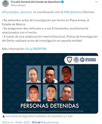 Plaza Antea: Foto: TW/@@fiscaliaqro