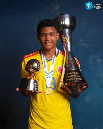 José Escorcia hace parte de la cantera de Atlético Nacional, pero aun no debuta en el plantel profesional - crédito Conmebol