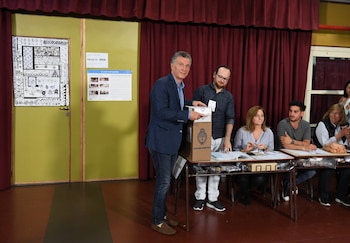 Mauricio Macri vota en Palermo