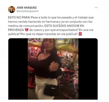 José Vásquez expresó su indignación