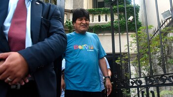 Evo Morales en su residencia