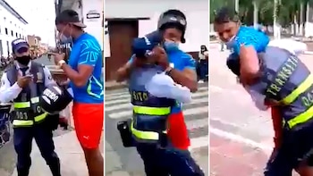 Agente de transito es agredido