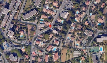 Lugar del atropello en Antibes.