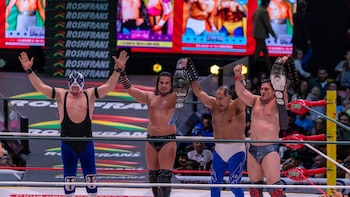 ¡Sobreviven los campeones! Ángel de Oro y Niebla Roja retienen ante Atlantis y Blue Panther en la Arena México