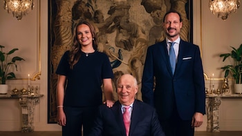 El rey Harald, el príncipe heredero Haakon y la princesa Ingrid Alexandra (Ola Vatn / La Casa Real)