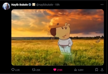 El presidente de El Salvador,