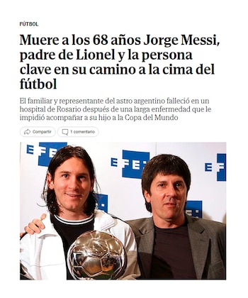 Portadas medios Jorge Messi