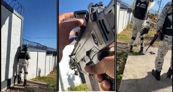 Uno de los uniformados grabó