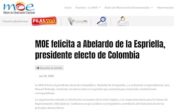 MOE felicitó a Abelardo de la Espriella