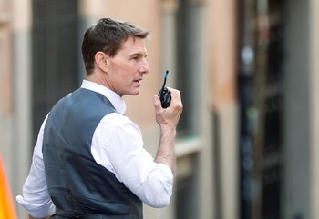 Tom Cruise en el set