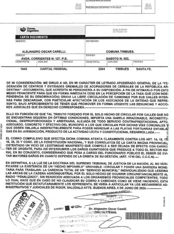 Los acopiadores intimaron a las