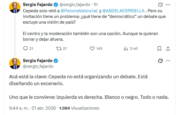 - crédito @sergio_fajardo/X