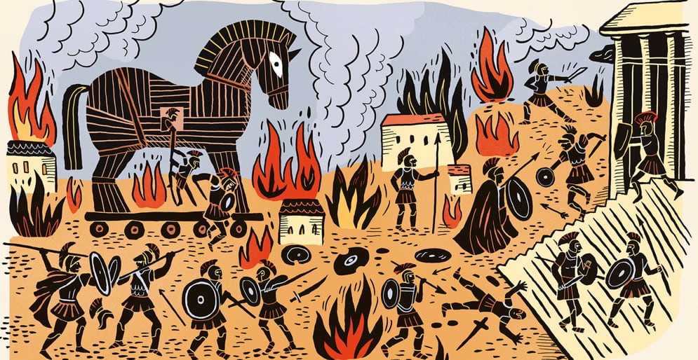 La guerra de Troya ilustrada, versión hecha en Argentina