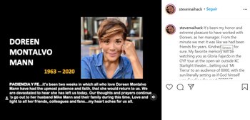 El anuncio de su representante