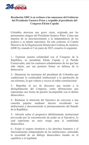 Esta es la resolución que